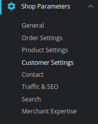 Menú grupos de clientes